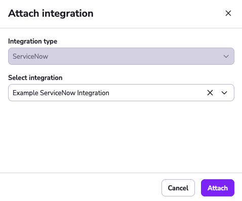 Attaching integration to blueprint.